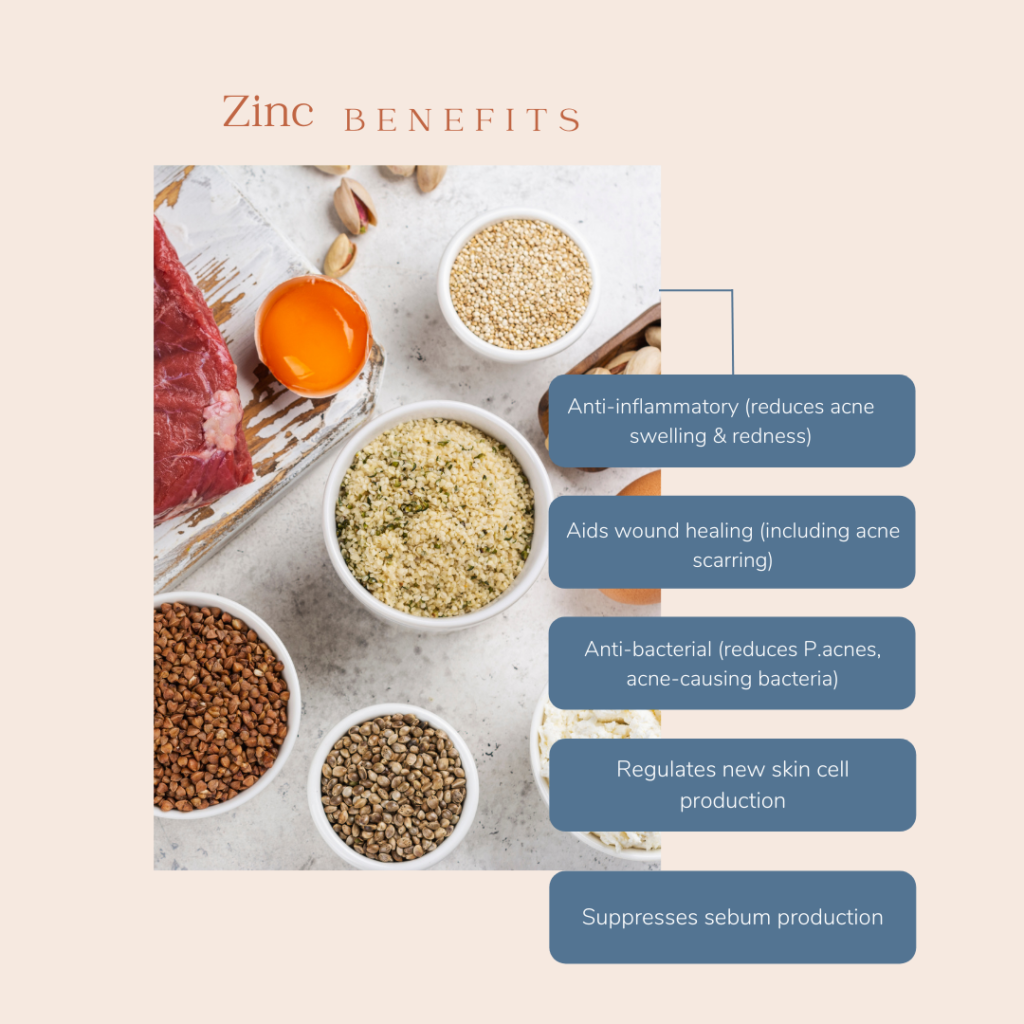 instagram post with benefits of zinc for skin health