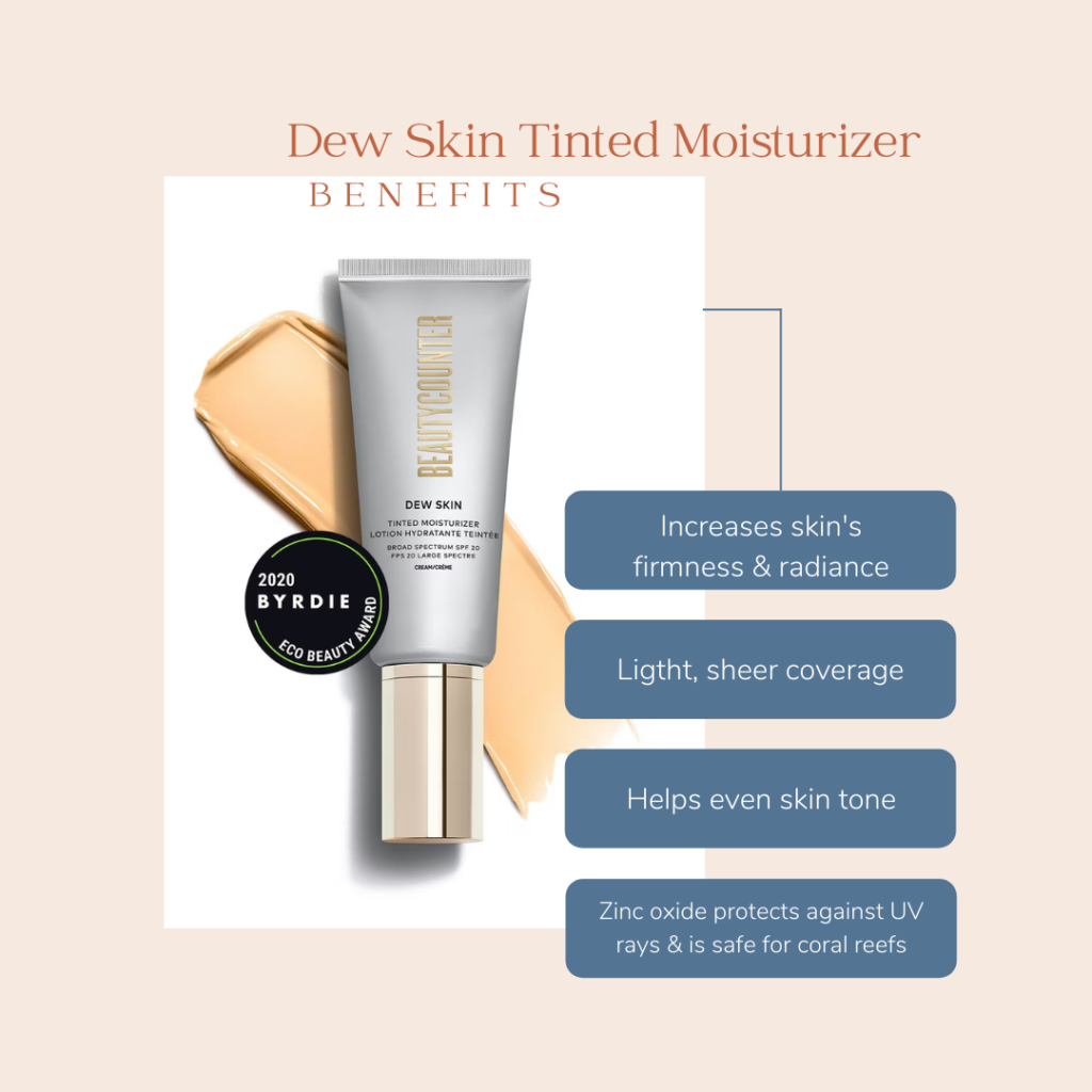 benefits of using dew skin tinted moisturizer from beautycounter