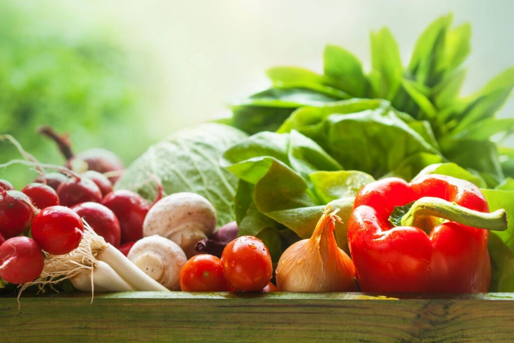 a box of fresh produce