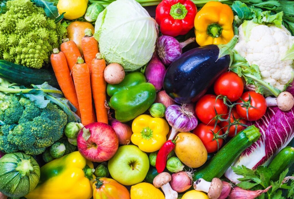 fresh fruits and vegetables